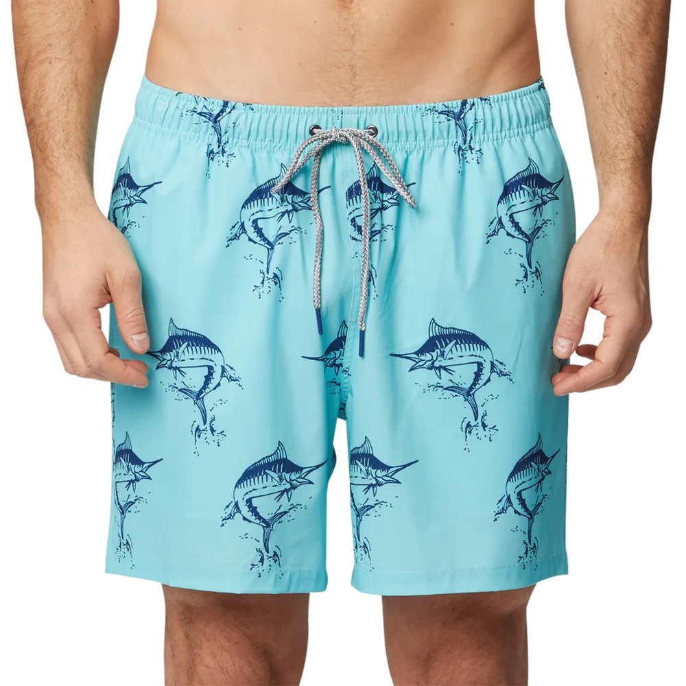 RAINFOREST: CATCH SWIM TRUNK in ARUBA BLUE NWOT